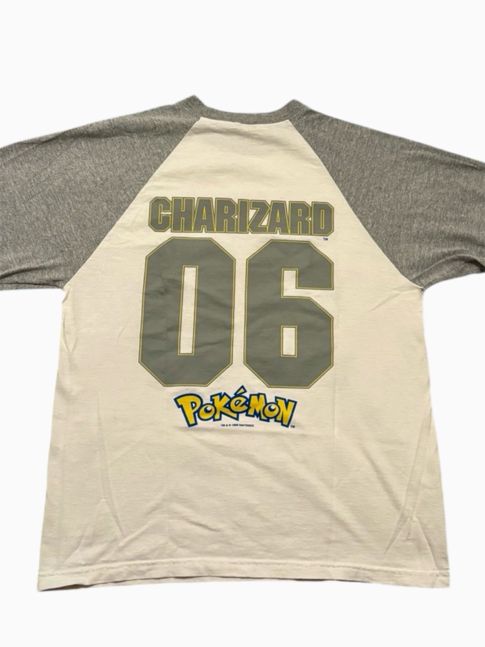 Rare 1999 Nintendo Pokemon Charizard Special Edition Baseball Tee Adult S/M - Picture 3 of 8